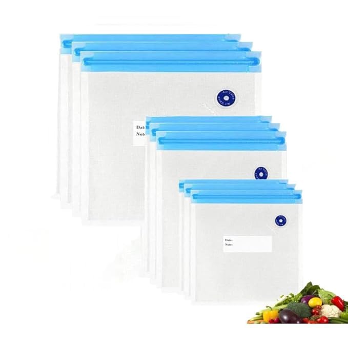 NESTIC Vacuum Sealer Zipper Bags Sous Vide bags for food BPA Free Reusable Resalable with Air Valve Double Layers Food Storage Bags 30 * 34(Pack of 3)-image-3