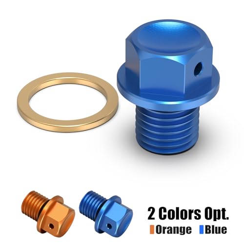Image of NICECNC Blue M12 x P1.5 Magnetic Drain Plug Compatible with Husqvarna TC /TE /FC /FE /TX /FX 125-501 2014-2023 Compatible with FREERIDE250F 2018 FREERIDE250R 2014-2017 See Fitment