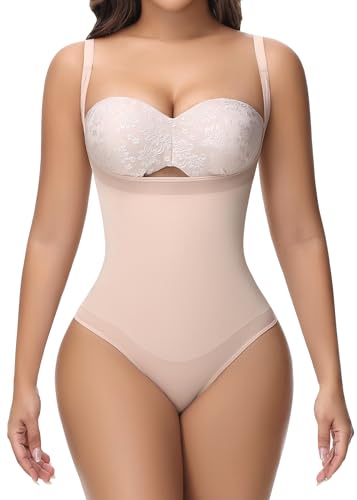 SHAPSHE Tummy Control Thong Shapewear For Women High Waisted Body Shaper Panties Slimming Girdle Compression Underwear