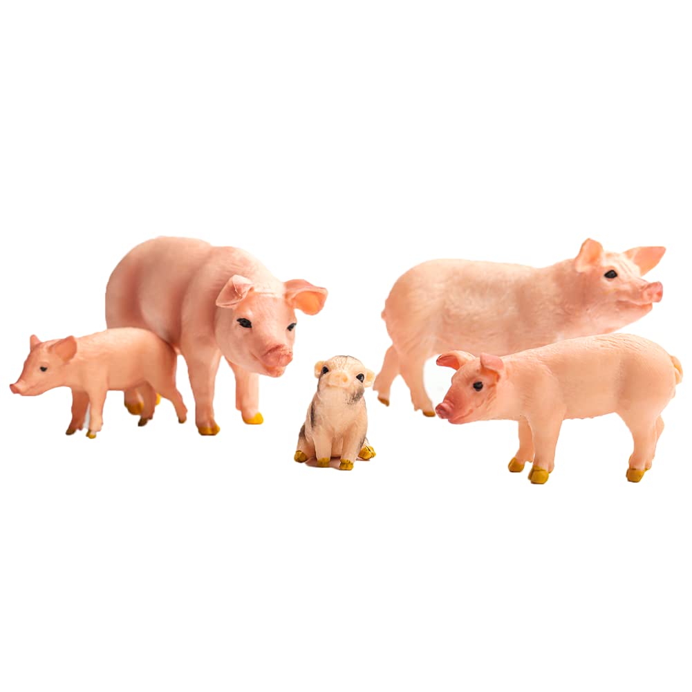 Juguetes De Animales De Granja, Figuras Realistas De Animales De Granja Y Set De Juego Con Cerca, Incluye Vaca, Cerdo, Burro, Cabra, Set De Regalo De Animales Para Cumpleaños Y Navidad