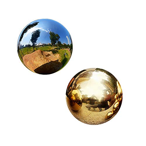 Gazing Globe -6/5/4/3Inch Gazing Ball, Stainless Steel Shiny Mirror Balls for Gardens and Ponds, 2-Pack (3inch)