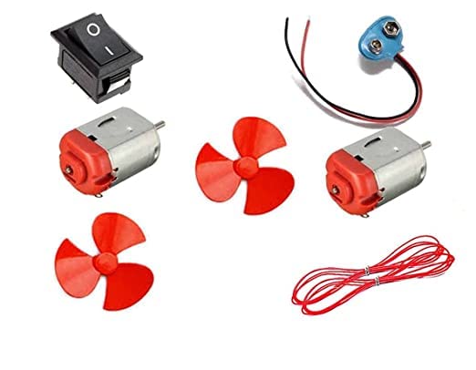 S P DC Motor Combo pack with 2 DC Motor,2 Fan,1 Battery with Snapper, Rockerswitch, Connection wires (B0BDKN3DXN) Amazon Price History, Amazon Price Tracker