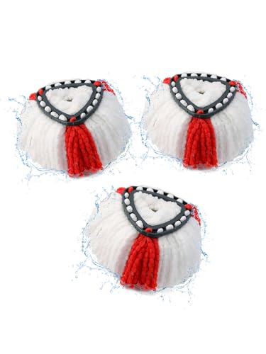 3 Testine Di Ricambio del Mocio Compatibili con Vileda Turbo 2 in 1 Mop ,Ricariche per Mocio in Microfibra Adatta a Tutti i Tipi di Paviment