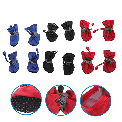 Chaussures pour petits chiens imperméables antidérapantes bottes de pluie protection durable - 7