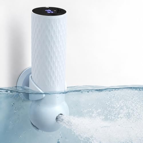 Upgraded Bath Jet SPA for Tub with Display Screen, Portable Handheld Bathtub Jet with Battery Level and Temperature Display, Bubble/Jet Two Mode, 8800mAh, IP67 Waterproof, 3 Adjustable Speeds