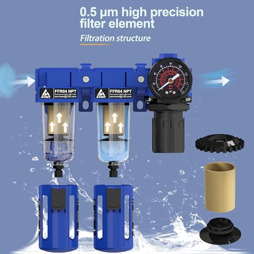Atiny FFR044B-N 1/2 Inch Npt Air Dryer System, Double Air Filters thumb #2