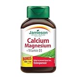 Jamieson Calcium & Magnesium with Vitamin D3, 100 caplets + 100 FREE BONUS by Jamieson