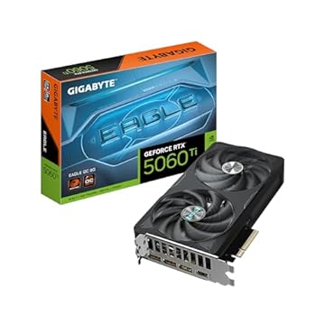 Gigabyte Placa gráfica GeForce RTX 5060 Ti Eagle OC 8G - 8 GB GDDR7, 128 bits, PCI-E 5.0, 2617 MHz Core Clock, 3 x DisplayPort, 1 x HDMI, GV-N506TEAGLE OC-8GD
