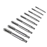 HogarTech 2pcs HSS Straight Flute Thread Tap Set for M3/M5/M6/M8/M10/M14 Metric Hand Tools, for Stainless Steel, Bottoming