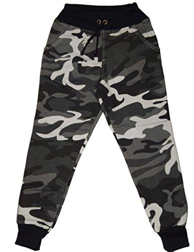 calça juvenil camuflado de moletom liso (12)