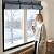 Winter Insulated Window Cover 39in x 63in Thermal Insulated Window Cover 3 Layer Oxford Cloth Cotton Windows Blanket Heavy Duty Windows Insulation Kit for Winter to Keep Warm, Gray