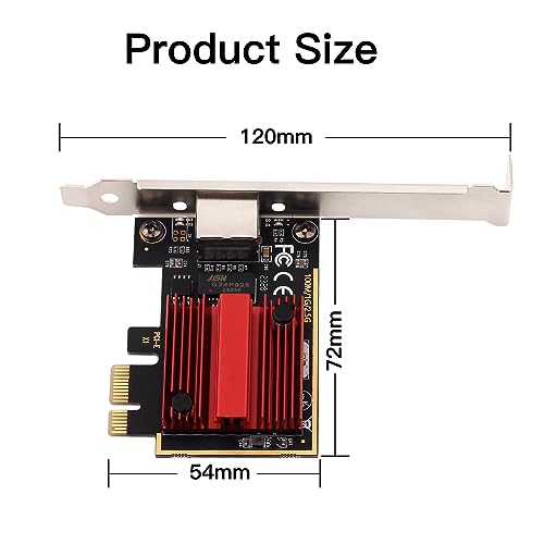 2.5G PCI-E Network Adapter 2.5Gbps PCIe RJ45 WLAN Card RTL8125 NIC WiFi Network Ethernet Adapter 2500Mbps PCI Express Gigabit Wireless LAN Controller for Windows 11/10/8/7/Server 2008,2012/Linux - Thumbnail 6