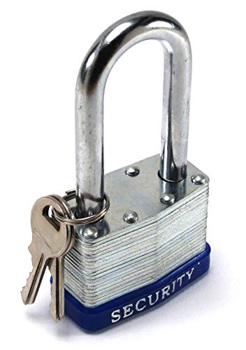 Elitexion Heavy Duty Long Shank Laminated Steel Padlock, Commercial Grade Keyed Alike 2-Inch (Pack of 2) - Thumbnail 3