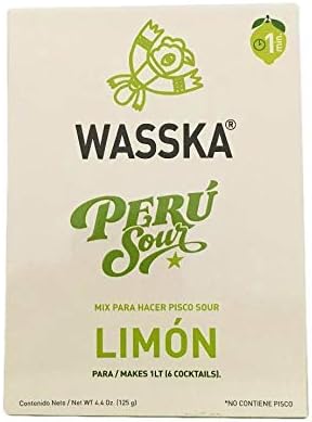 4.4 oz Bag Wasska Peruvian Mix Pisco Sour Lemon/Mix para hacer Pisco Limon