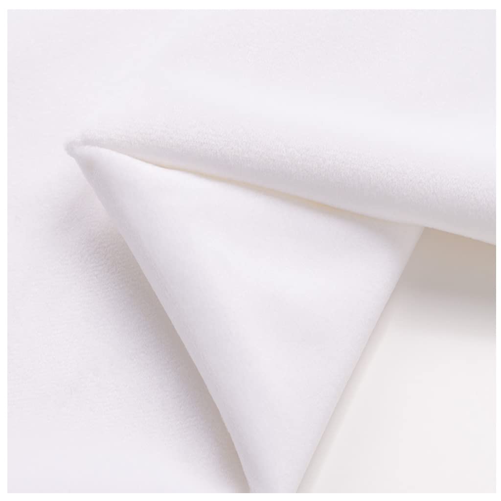 Velluto elasticizzato in morbido velluto per vestiti, costumi, artigianato, cotone, decorazione morbida, cuscini per tende (bianco, 1,55 x 4 m)