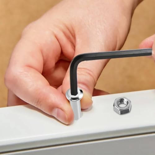 TXXATX M8x100 Schrauben Innensechskantschrauben und Muttern Set Linsenkopfschrauben Teilgewinde Edelstahlschrauben M8 Schrauben mit Muttern 10 Sätze Flachkopfschrauben für Möbelreparatur DIY-Projekte