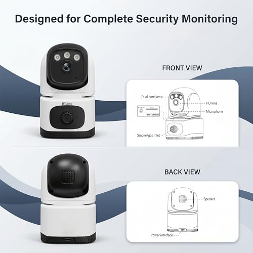 Image of Golens WC23K Smart Smoke Detector with Built-in 1080P HD WiFi Camera | Motion & Smoke Detection | Pan /Tilt View | Full-Color Night Vision | Two-Way Audio | Mobile App Control