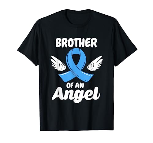 Cinta de cáncer de próstata Hermano de un ángel pérdida recuerdo Camiseta