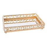 Handgefertigte Premium-Kristalle, verspiegeltes Glasoberflächentablett mit atemberaubender und robuster Basis.