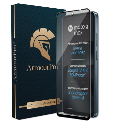 Image of ArmourPro Anti Glare Matte Tempered Glass for Motorola G Max - Anti Fingerprint Screen Protector, 9H Scratch Resistant, Smooth Touch, Edge-to-Edge Full Coverage