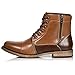 Metrocharm MC308 Men's Lace Up Cap Toe Formal Dress Casual Fashion Boots (9, Tan/Brown)