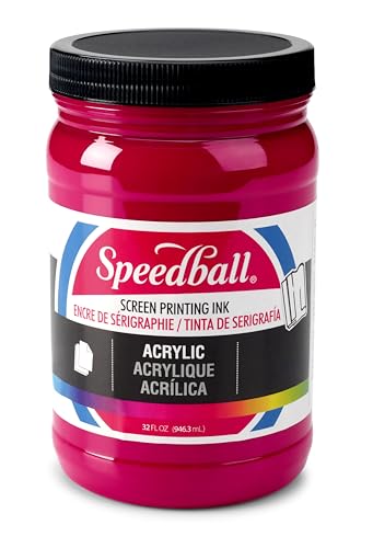 Speedball 046411 Acrylic Screen Printing Ink, 32 fl. oz, Process Magenta