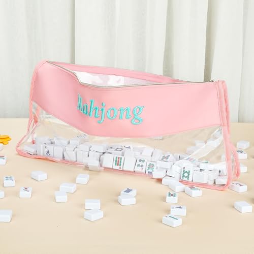 Bolsa para Fichas de Mahjong Americana con Cierre Rosa miniatura 6