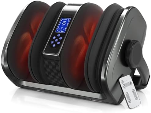 Foot Massager Leg Massager With Foldable Design, Shiatsu Kneading Heat Function Vibration Air Compression Leg Beautician For Muscle Relaxation In The Office, Home