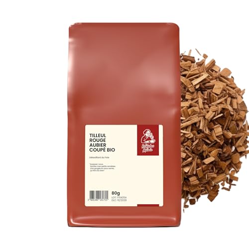 Tilleul Rouge Aubier Coupé Bio, Protection du Foie, 100% Naturel, Sachet Refermable 80 g - Les Remèdes de Mamie