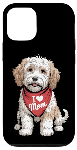 I Love Mom Cockapoo Lover Dog Fête des Mères Coque pour iPhone 12/12 Pro