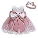 Unbekannt Allence Baby Mädchen Bowknot Spitze Prinzessin Kleid 2tlg Set Bowknot Spitze Taufkleid Festlich Kleid Hochzeit Party Festzug Taufe Tutu Kleid 0-2 Jahre