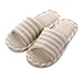 Wodeal Slippers, Women's and Men's Cotton Flax Casual House Slippers Indoor and Outdoor (260MM(Suit For Women US 8.5-9.5), Coffee)