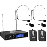 POTENCIA Y AUTONOMÍA DE CALIDAD: Con una potencia de 230v, este set de incluye 2 micrófonos fáciles de ajustar con su sistema On/Off y Mute. Su alimentación es mediante baterías AA con una autonomía entre 4 y 9 veces más que otras baterías.