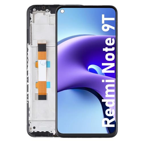 OnlyTech - Pantalla LCD completa con chasis montado de repuesto para Xiaomi Redmi Note 9T