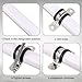 10 Pcs Stainless Steel Conduit Straps, 1 Inch Pipe Clamps, 2 Holes U Bracket Rubber Cushioned Insulated Clamp, Reinforced Rigid Pipe Strap for Pipes Fixing on Various Surfaces