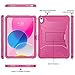 Soke Case for iPad (A16) 11th Generation 11-inch 2025, iPad 10th Generation 10.9-inch 2022, with Built-in Screen Protector and Kickstand, Rugged Full Body Protective Cover - Hot Pink