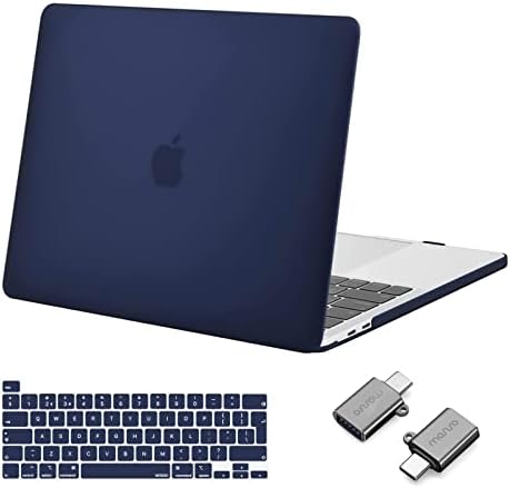 MOSISO Compatible with MacBook Pro 13 inch Case M2 2023 2022 2021-2016 M1 A2338 A2251 A2289 A2159 A1989 A1708 A1706, Plastic Hard Shell Case &Keyboard Cover Skin&Type C Adapter 2 Pack, Crystal Clear