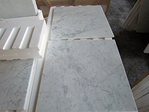 White Carrara Marble 18x18 Tile Honed - 50 Pieces (112.5