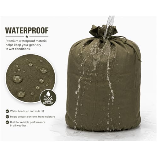 Bolsa de Ropa Militar de Goma Verde OD emitida previamente en EE. UU. miniatura 2