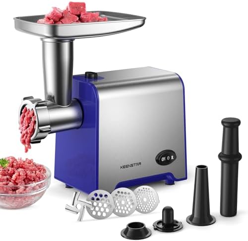 KEENSTAR Electric Meat Grinder, Sausage Stuffer Maker 450W Food G...