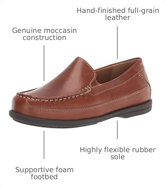 Image of Johnston & Murphy Big Kid Locklin Venetian Boys Dress Casual Loafer