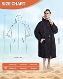 Victoper Waterproof Changing Robe Adults with a Warm and Plush Lamb Lining Upgraded Waterproof Pocket and Inner Pocket Windproof Oversized Changing Robe for Swimming Surfing Water Sports - Image 3