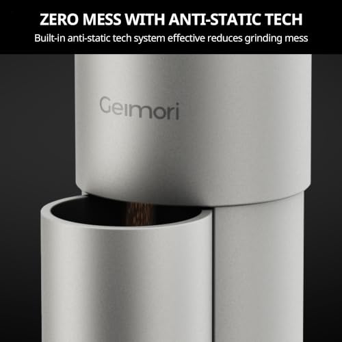 Image of Burr Coffee Grinder,Wirsh Portable Electric Grinder Geimori T38 Plus,Espresso Grinder with Conical Burr,Stepless Grind Settings from Fine to Coarse for Espresso,Drip,French Press,Home&Travel Use