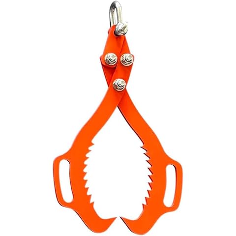 ovsor Logging Grapple Tong 4 Claw - 32'' log tongs heavy duty for Skidding Tongs, 360° Swivel Log Hook Grabber, Dragging Logging Silky Smooth Effort Saving Cover