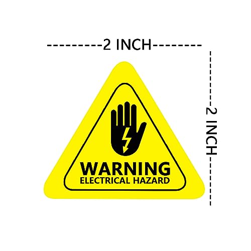 Danger Electrical Hazard Voltage Shock Warning Label Sticker,2 Inch High Voltage Warning Labels,Safety Warning Sign,Electrical Shock Hazard Risk Warning Sign,50 Pcs
