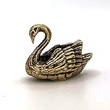 Swan Figurine Brass Collectible Sculpture Miniature