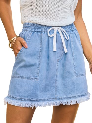 Jupe en jean pour femme confortable qui ne serre pas la taille