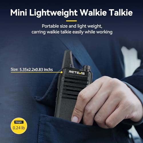 Image of Retevis RT22 FRS Walkie Talkies with Earpiece & Multi-Charger (10 Pack)