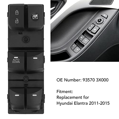 Interrupteur de vitre en ABS premium pour habitacle de Elantra 2011-2015