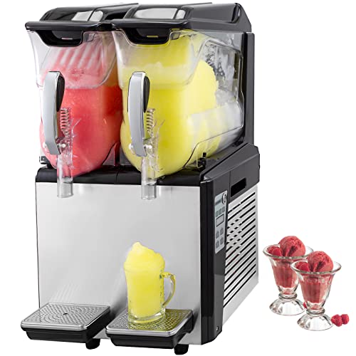 VEVOR Commercial Slushy Machine 2 Tank 30L Slushie...